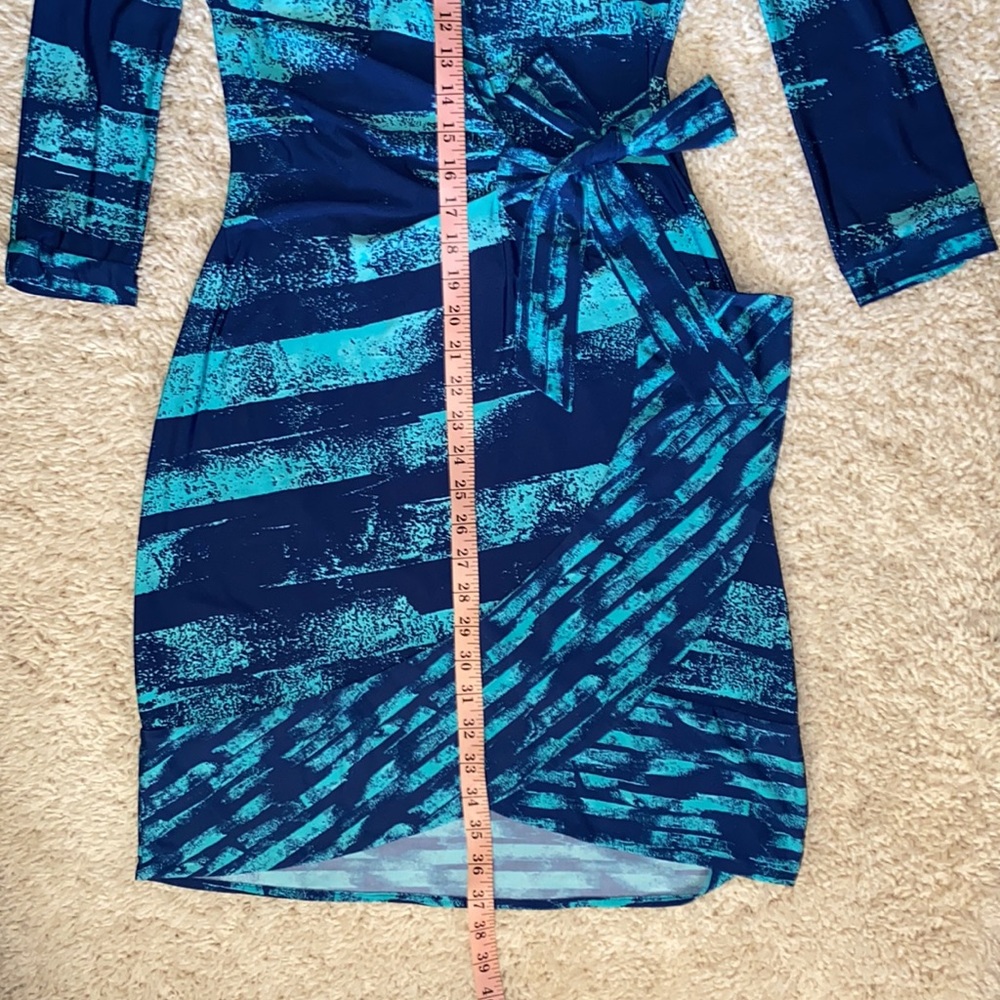 BCBG BLUE AND TURQUOISE DRESS - Picture 6 of 8